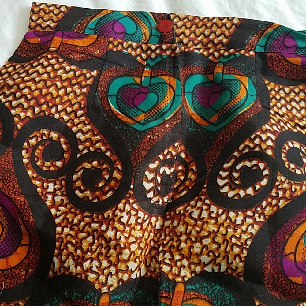 African print skirt